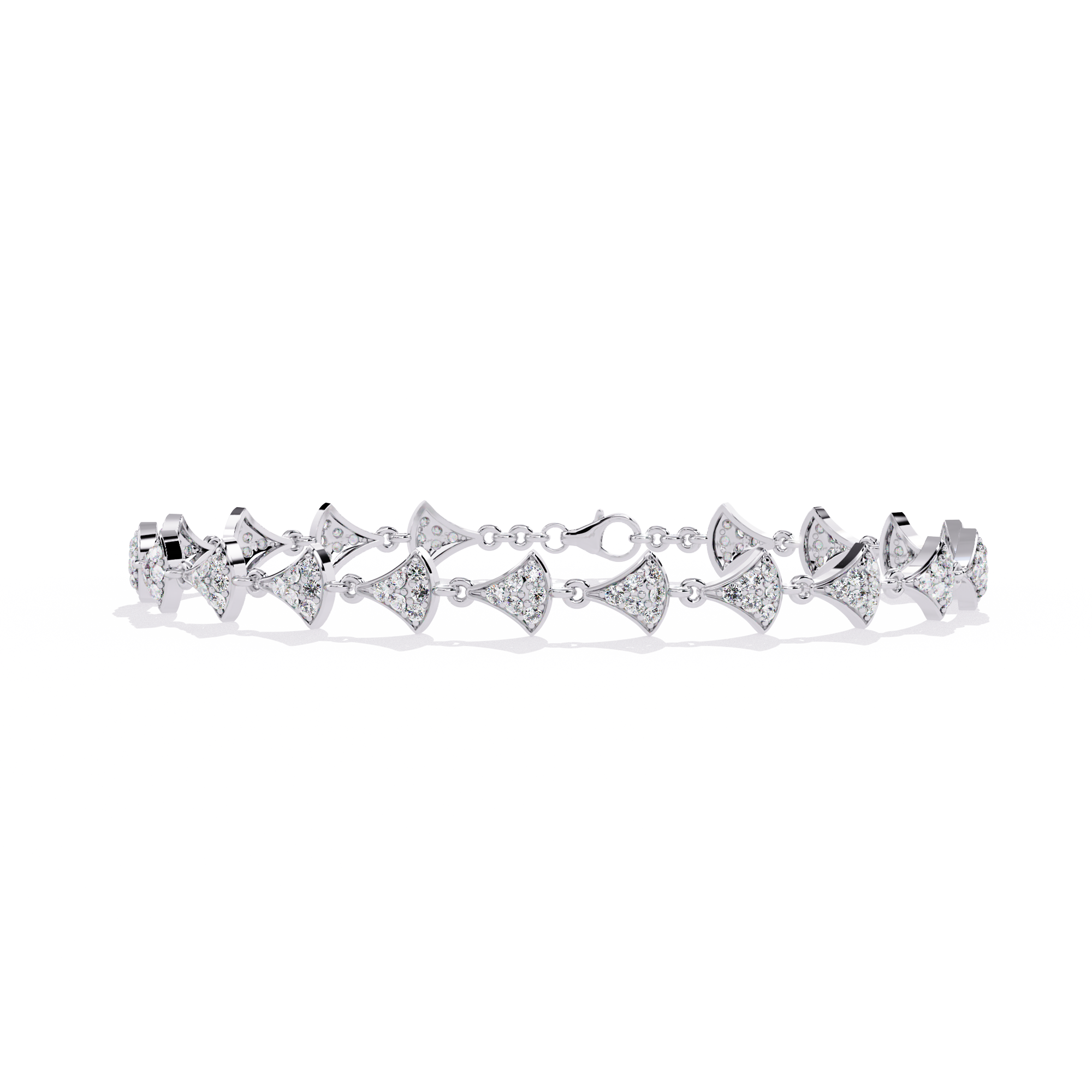 Solitairekart 1.05ct X and O Natural Diamond Tennis Bracelet-HI Color, VS-SI Clarity
